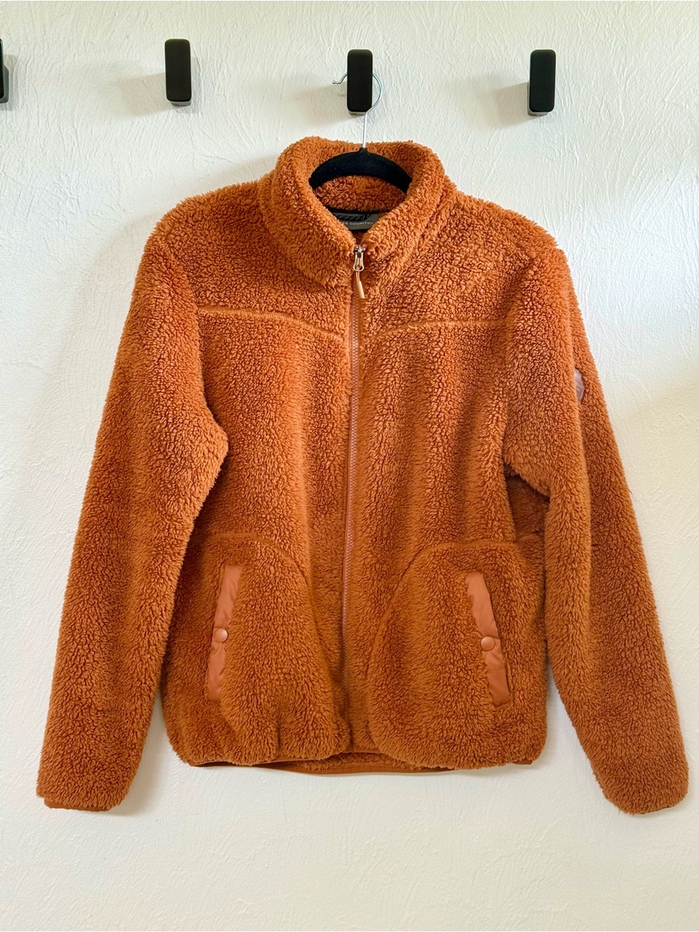 Women’s Sherpa Fleece Bomber Jacket, Large, EUC